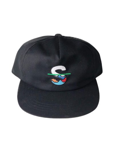 Slighted Wavy Hat Black